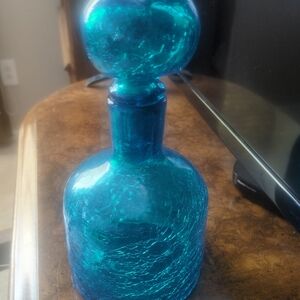 Blue Glass Art Decor